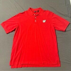 Wisconsin Polo Shirt with embroidered Logo Mens M